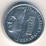 Peseta - 1 Peseta - Spain - 1989 - Aluminio - KM# 832 - 14 mm - Obv: Vertical line divides head left from value Rev: Crowned shield flanked by pillars with banner  - 0